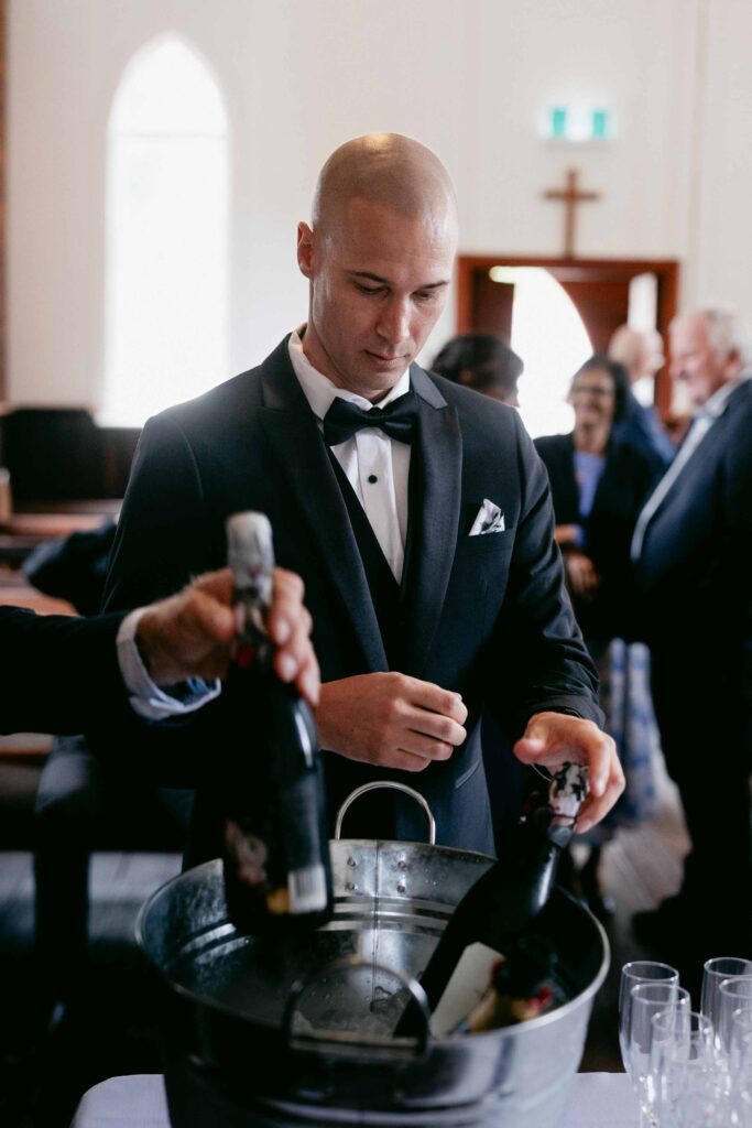 after ceremony celberation with drinks