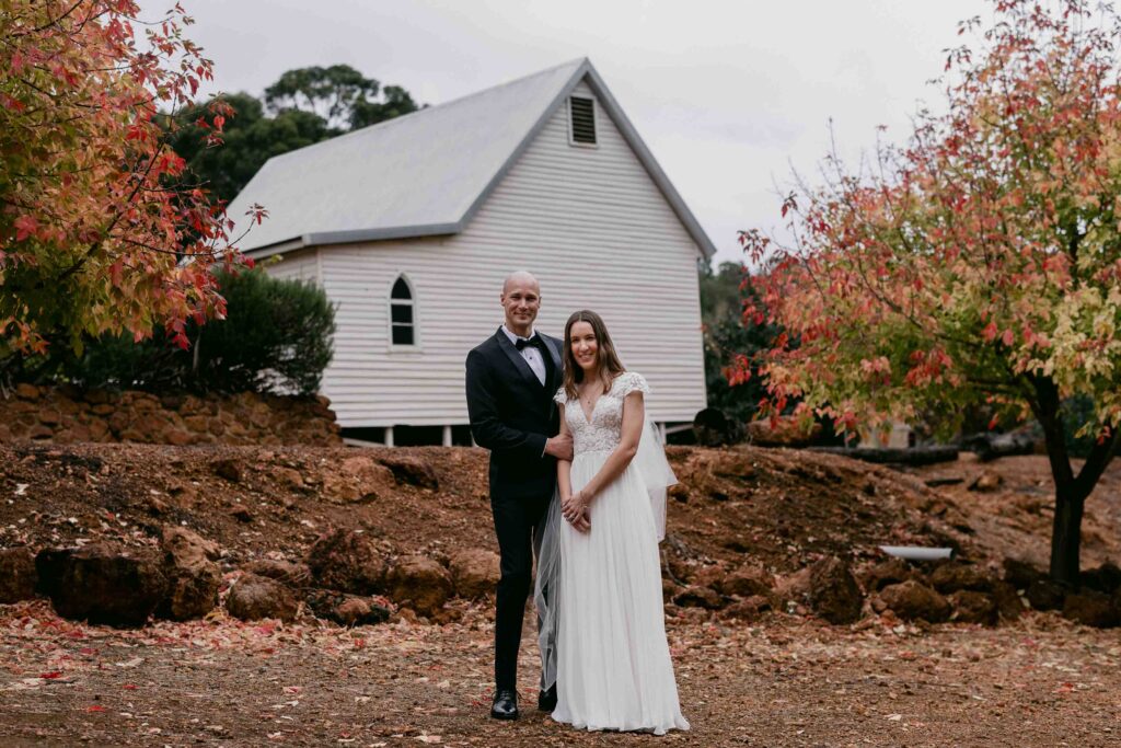 Natural couple portraits during a Perth micro wedding photography timeline