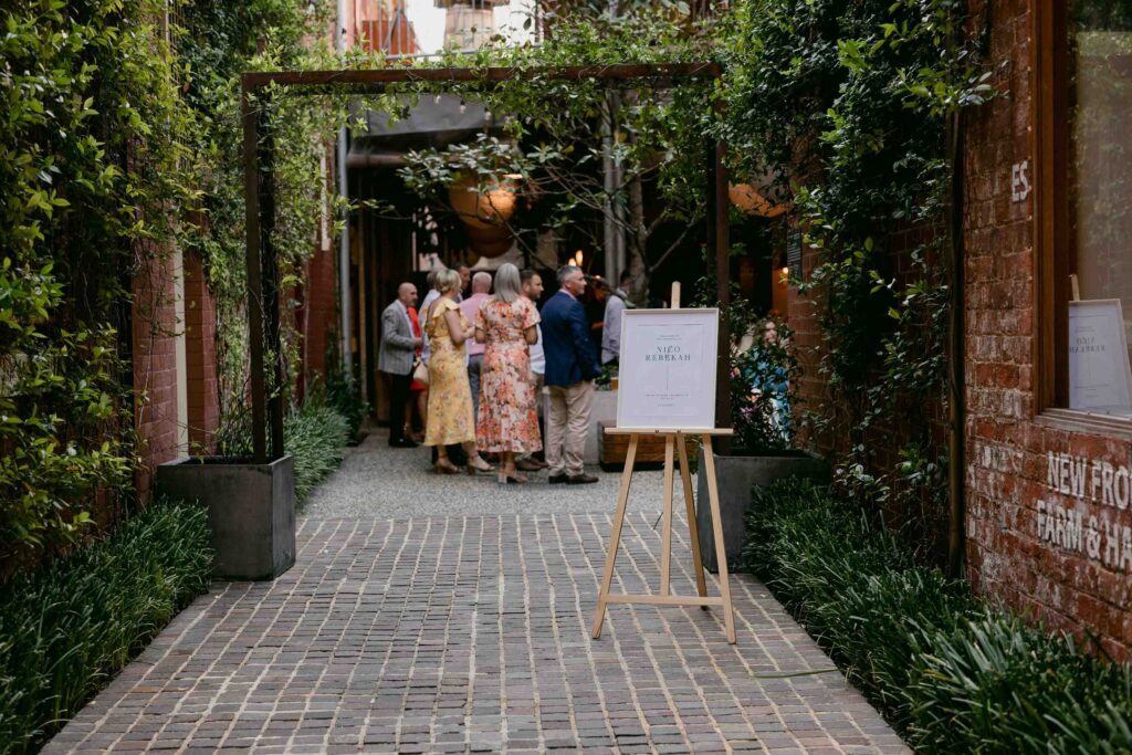 micro0wedding space with nearby dining area 
