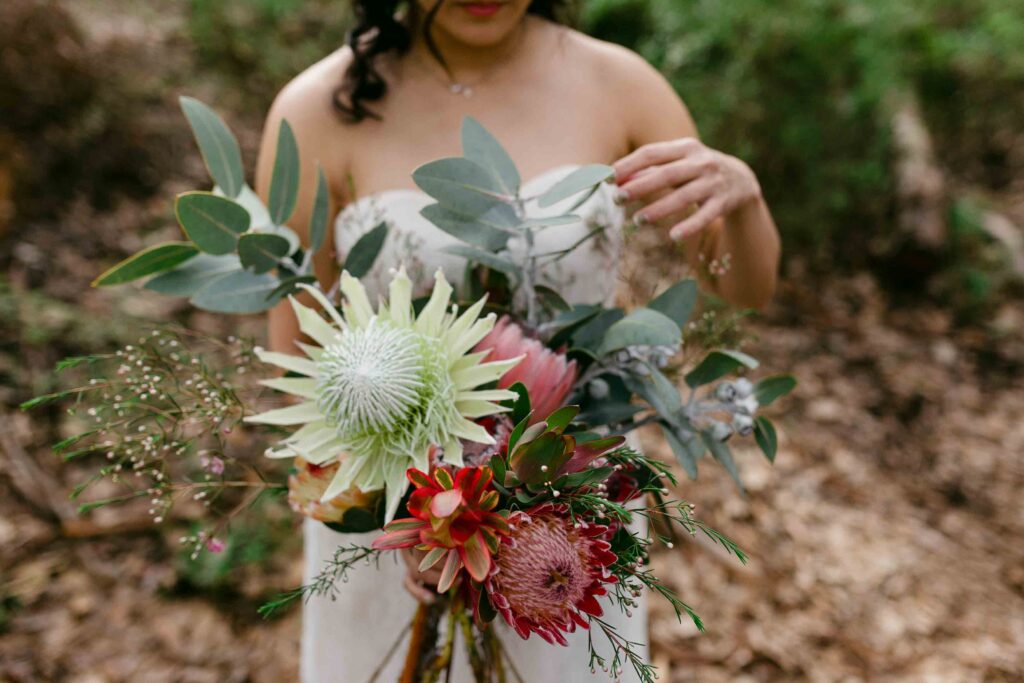 Native bouquet for a Margaret River pre-wedding