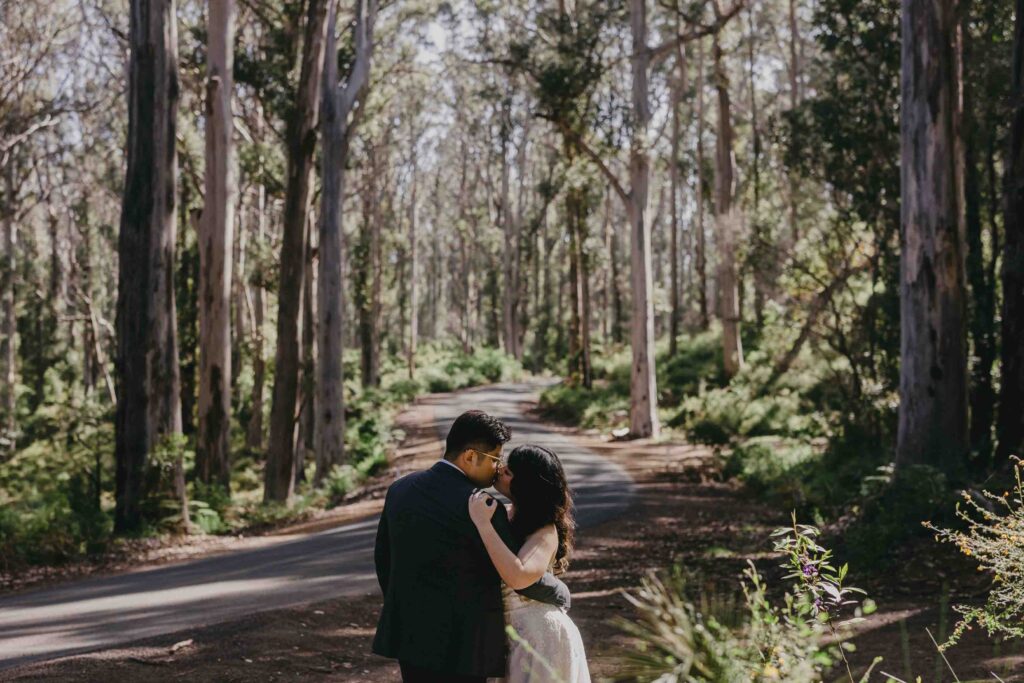 Singapore couple during their Boranup Forest pre-wedding shoot in Margaret River