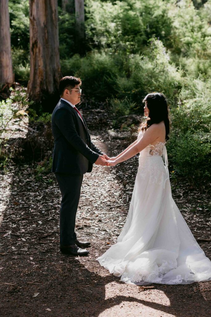 Singapore couple exploring Boranup Forest during their South West pre-wedding shoot
