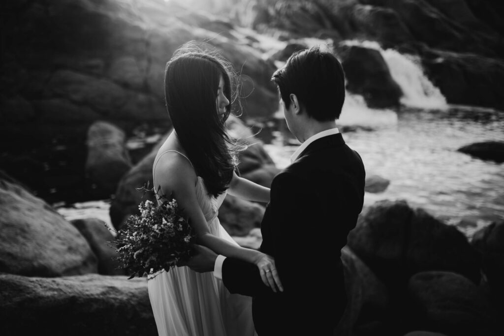 black and white candid images from injidup spa