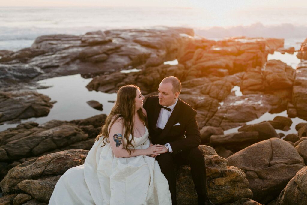Bride and groom portrait at Boranup forrest in Margaret River
