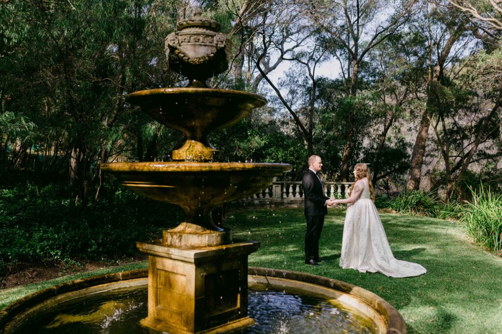 Emotional bride during an intimate Margaret River elopement ceremony