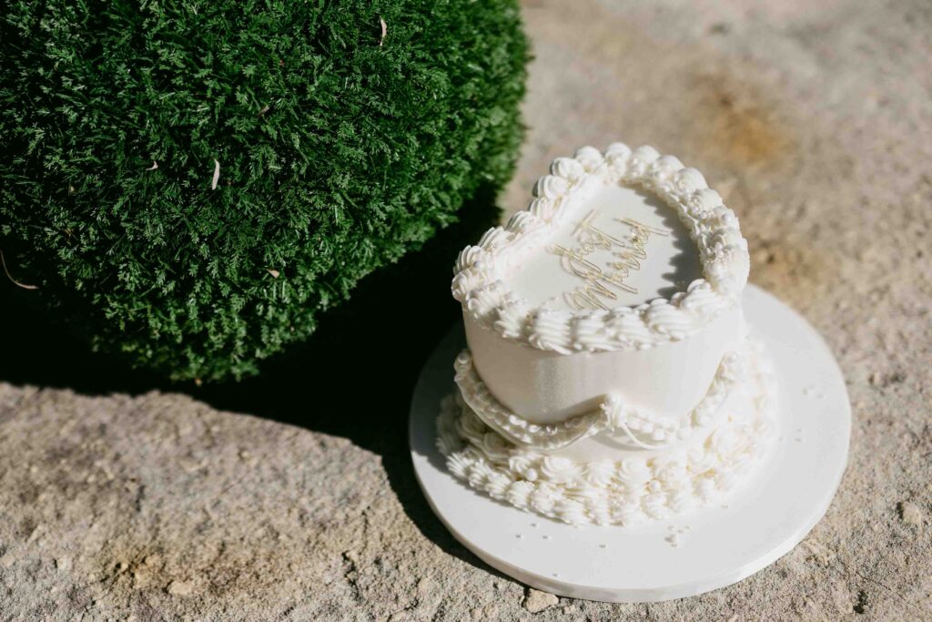 Chocolate wedding cake during a private Margaret River elopement
