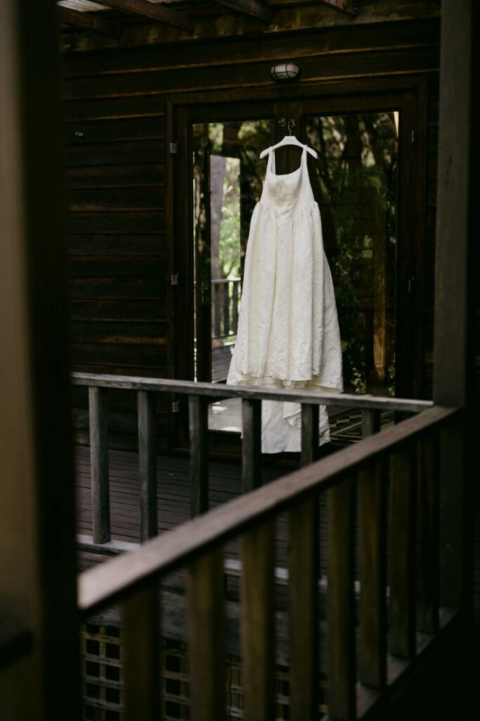 wedding dress hung la foret
