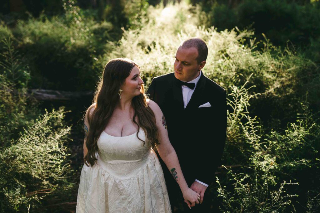 Bride and groom portrait at Boranup forrest in Margaret River