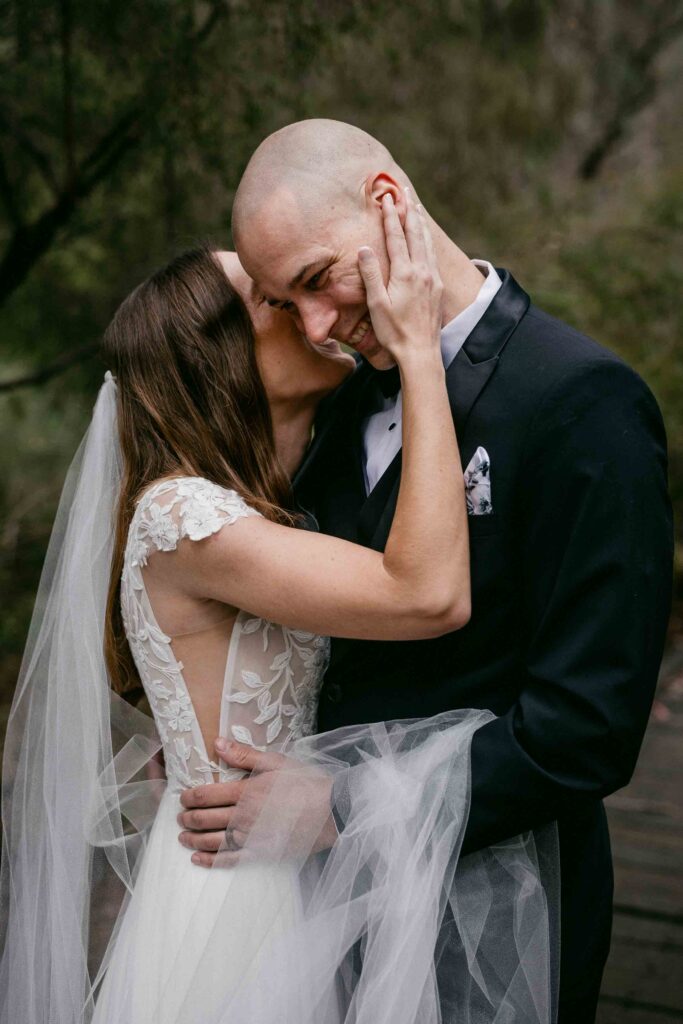 portait of couple in the autumn of jarrahdale