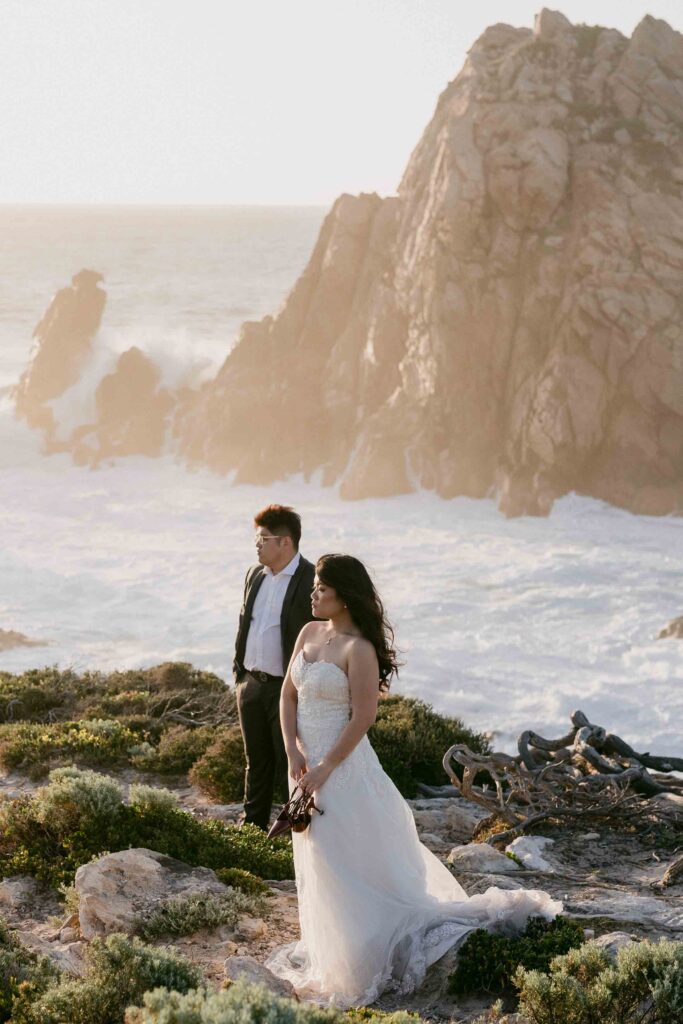 Sunset portrait of Cadence and Nicholas at Sugarloaf Rock